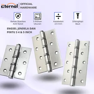 Engsel Pintu Rumah Silver Doff 3, 4, dan 5 Inci - Tahan Lama, Berkualitas, dan Hemat