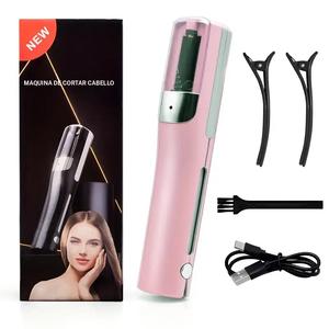 Cortapelos eléctrico automático, cortapelos multifuncional recargable tipo C para puntas abiertas, recortador inalámbrico portátil, herramienta para el cuidado del cabello