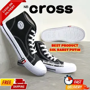 Sepatu Sekolah NB (SOL PUTIH) Tinggi Sepatu Tali SD SMP SMA Laki2 Perempuan TANPA BOX