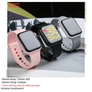 TJ Jam Tangan Pria Wanita LED Digital Rubber Fashion Anak Remaja JF073
