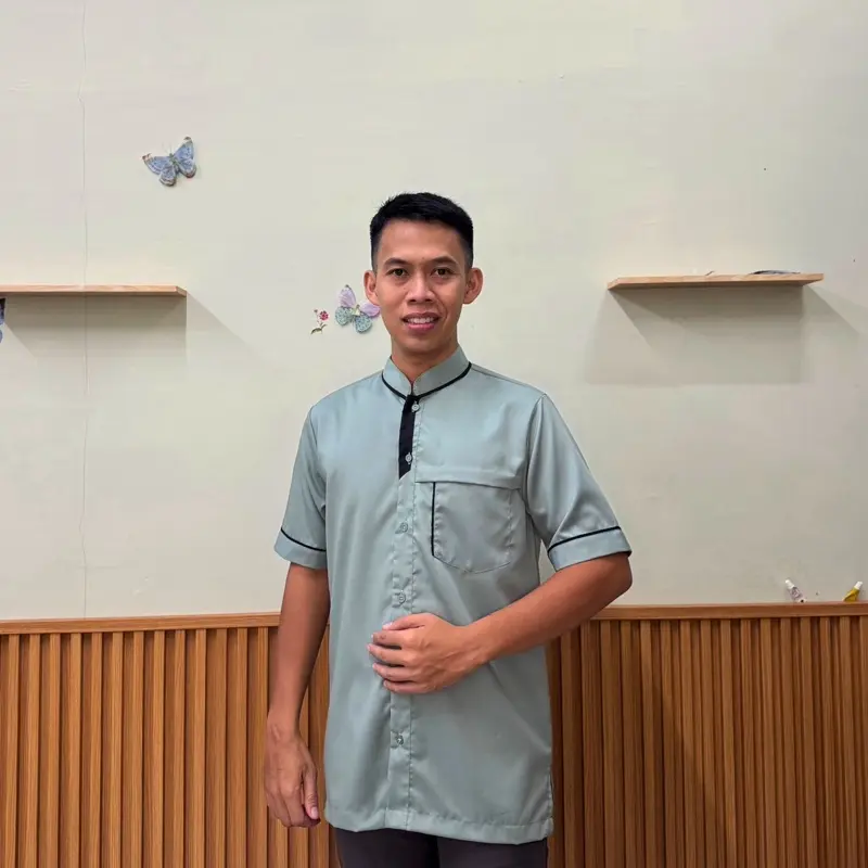 Baju Koko ZAYN Baju Muslim Pria Dewasa Lengan Pendek Kurta Katun Toyobo Nyaman Terbaru Lembut