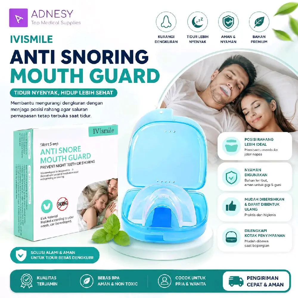IVISMILE Anti Snoring Bruxism mouth guard - Mouthpiece Sleep Aid Anti Ngorok