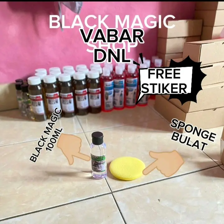 black magic, ukuran 100ml, bisa untuk body kasar dan semir ban