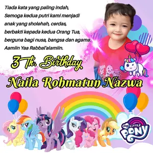 Stiker Ulang Tahun Anak (Isi 50 Lembar) Free Request Foto