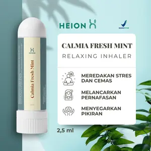 HEION CALMIA FRESH MINT RELAXING INHALER UNTUK MENENANGKAN PIKIRAN - INHALER PEPPERMINT & BERGAMOT