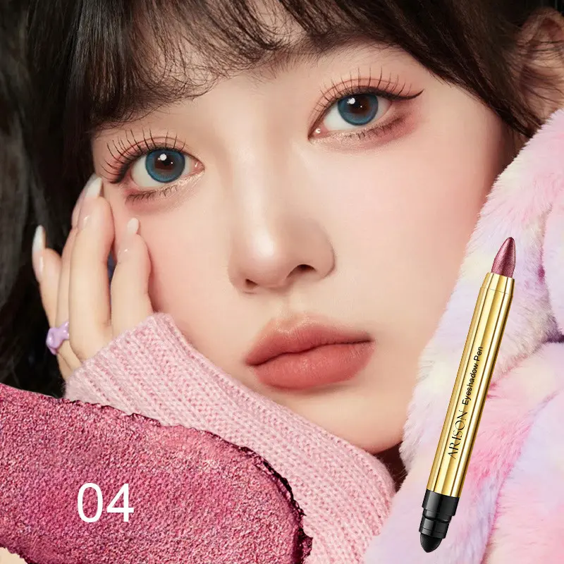 ARISON Double Head Makeup Eyeshadow Pen Eyeshadow Crayon Cosmetic Glitter Eyeshadow Stick 7