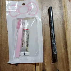 Lash Tools Set 3 IN 1 – Lem Bulu Mata Clear-White Waterproof  Sikat Maskara Pinset Presisi