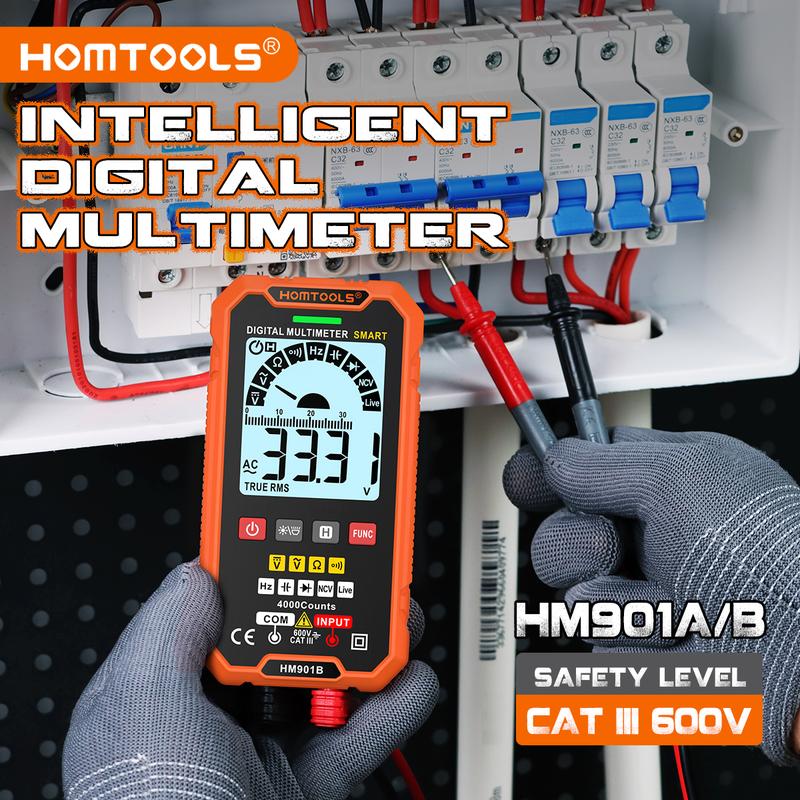 Multimeter Digital, HOMTOOLS, HM901, Voltan AC / DC 600V, Ammeter ...