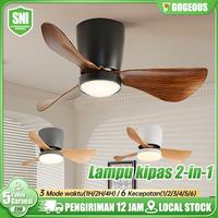 Gambar 【 COD】Kipas Angin Gantung Gaya Nordik 24Inci 6Kecepatan Remote Ruang Tamu 3Warna Lampu Kipas Angin - Hitam 24inch dari GOGEOUS Lampu Shop Kab. Tangerang 1 Tokopedia