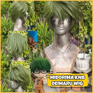Rambut kostum Wig Midorima Shintaro Haikyuu
