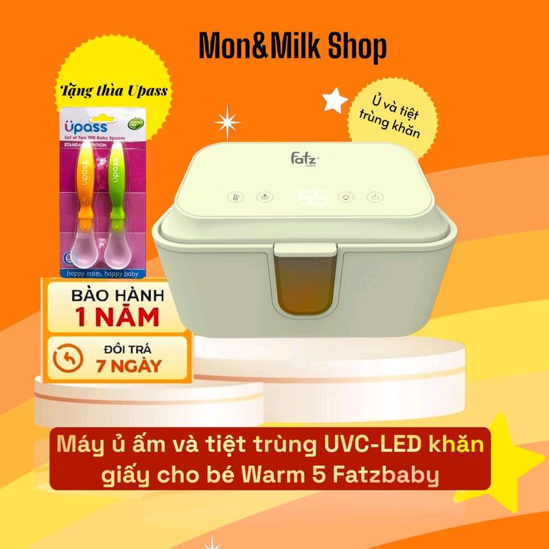   Màu xanh mint  Máy ủ ấm tiệt trùng khăn giấy ướt khăn đa năng cho bé- WARM 5 Fatzbaby 