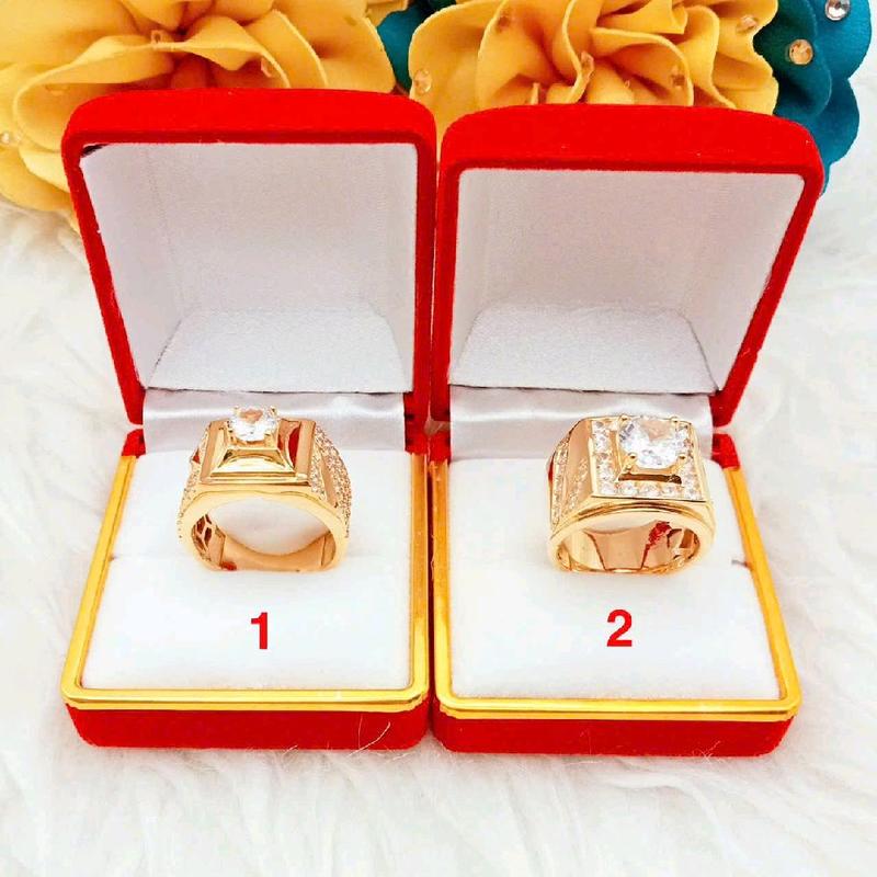  Nhẫn Nam Hột Mặt Vuông Đồng Đỏ Màu Miền Tây 750 Phụ Kiện 