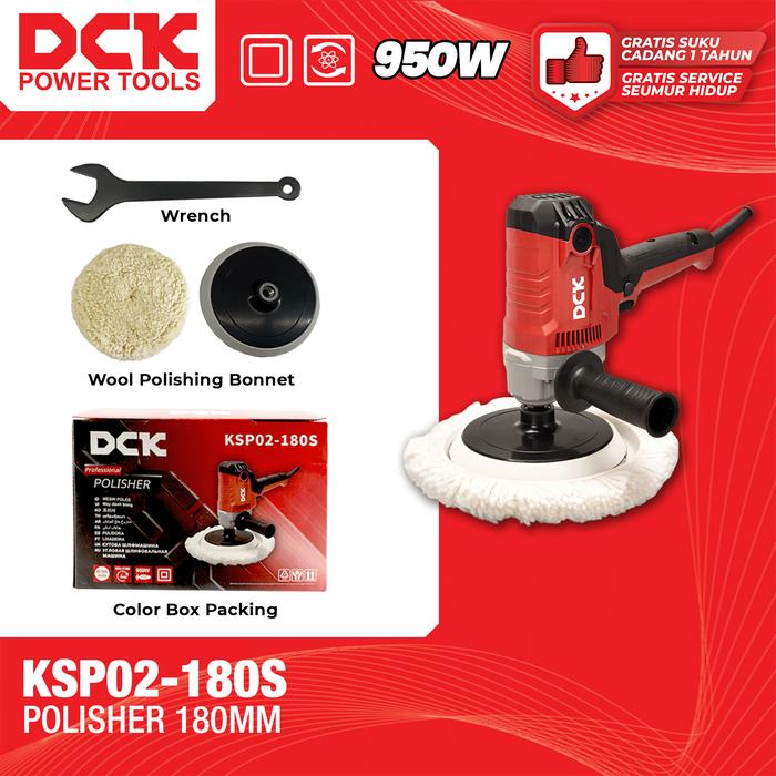 Gambar DCK Sander Polisher 180mm / Mesin Poles Kendaraan 7 Inch / Poles 950 Watt KSP02-180S dari DCK Power Tools Indonesia Kota Administrasi Jakarta Barat Tokopedia
