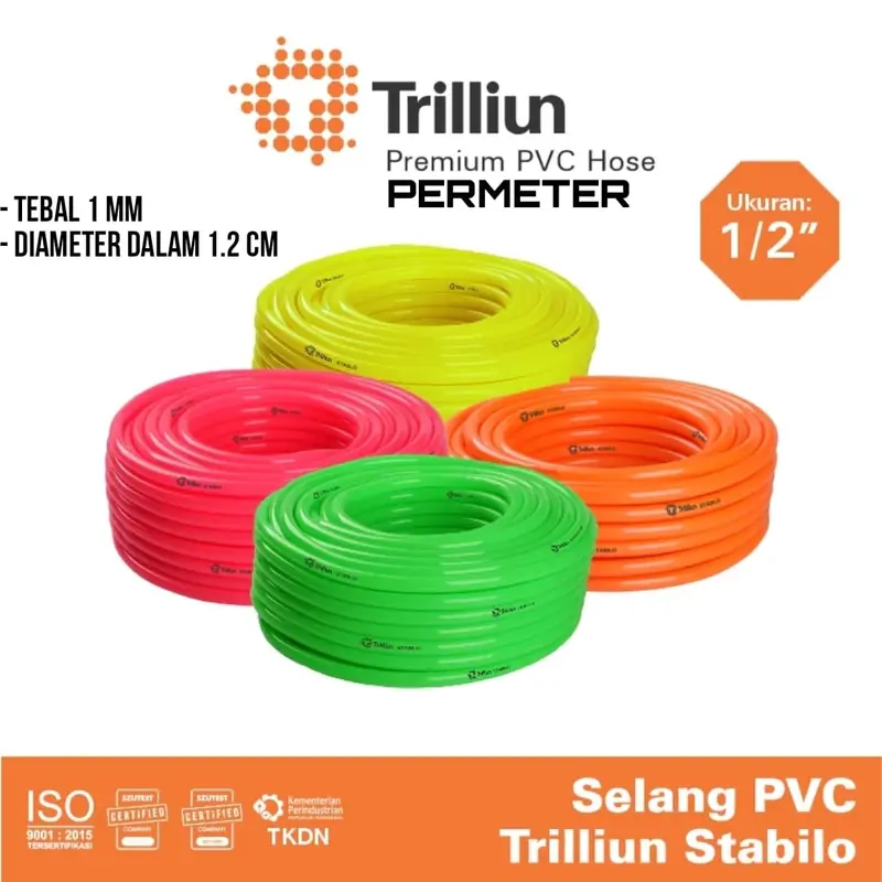 Selang Air Trilliun STABILO 1/2" Inch Elastis Harga PerMeter 0