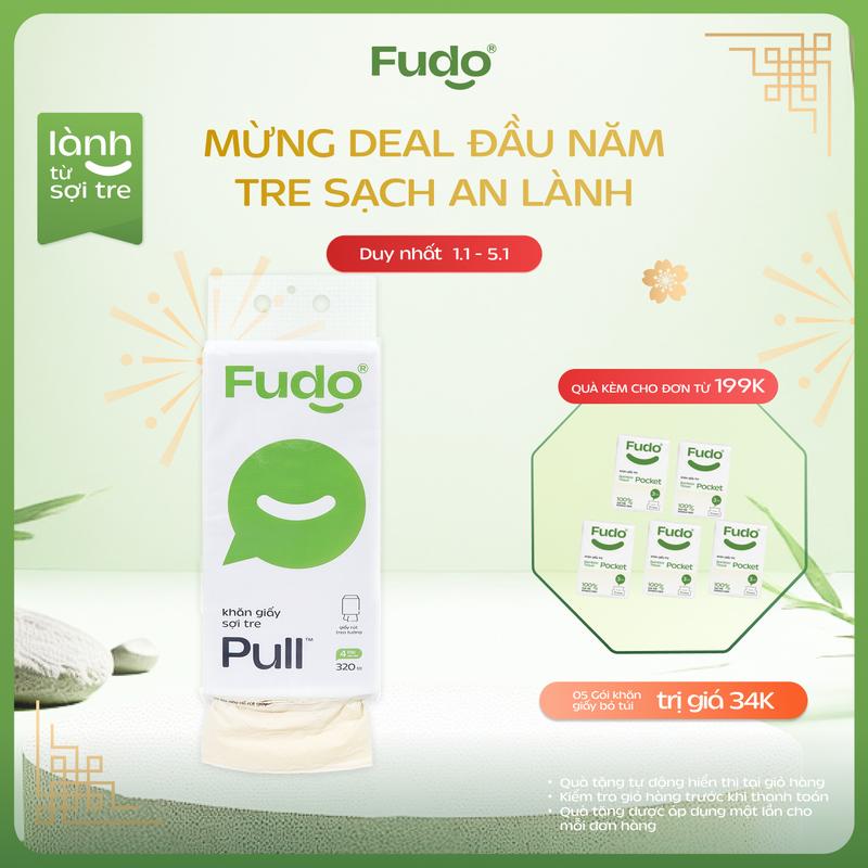 Túi Khăn Giấy Rút Treo Tường ║ Fudo Bamboo ║ TISSUEPULL - FPULL01