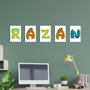 Hiasan Dinding Dekorasi Kamar Huruf Alfabet Wall Decor Aesthetic LENGKAP | Hiasan Dinding Edukatif Kamar anak