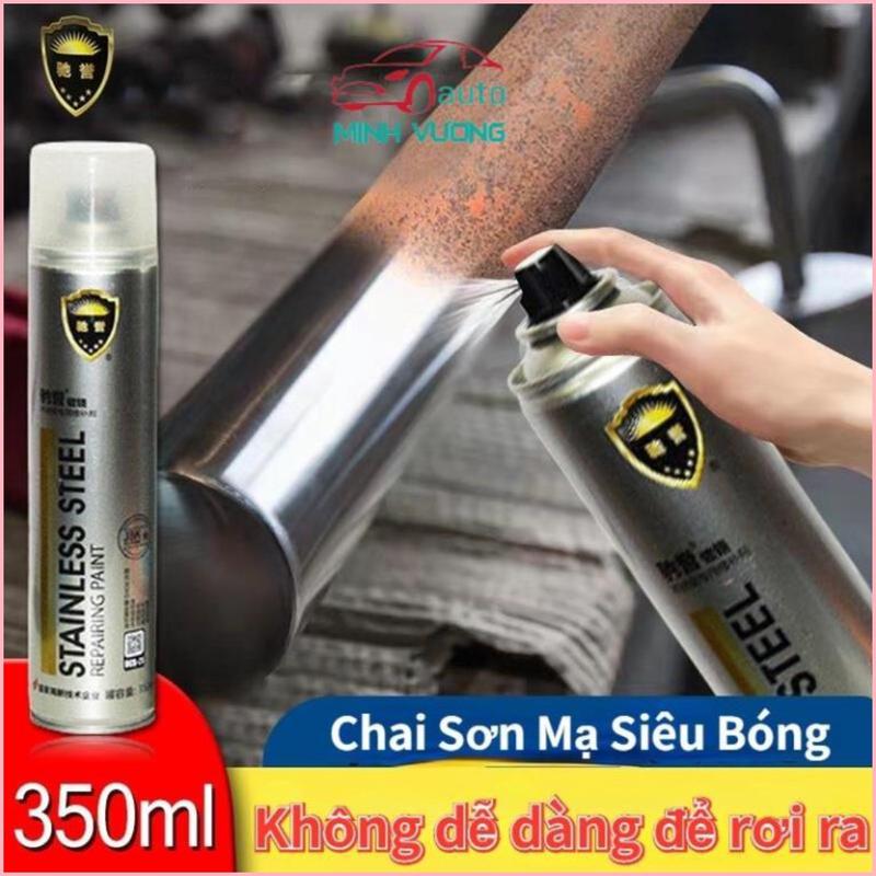 Sơn Bạc Mạ Crom Sơn Xịt Mạ Chrome Sáng Bóng 350ml - Chai Sơn Mạ Siêu Bóng-Sơn…