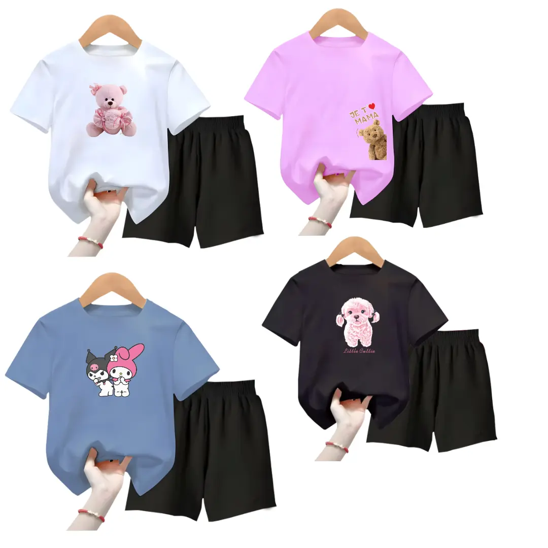 AsBusana Paket 4 Setelan Anak Perempuan 5-12 Tahun Seri 1 Celana Fashion