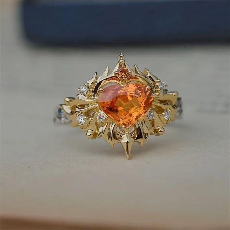 Nhẫn Mặt Trời Nhỏ Zircon Fanta, "Chức năng giữ nhiệt và ấm áp", Nhẫn Sang Trọng và Lộng Lẫy, Thiết kế tinh tế đơn giản và linh hoạt 2