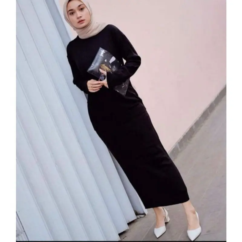 iner span dres tangan panjang// manset gamis// terbaru viral