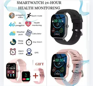 Smartwatch Bluetooth 46MM 2 Inci Layar 2 Tali Earphone + Earphone