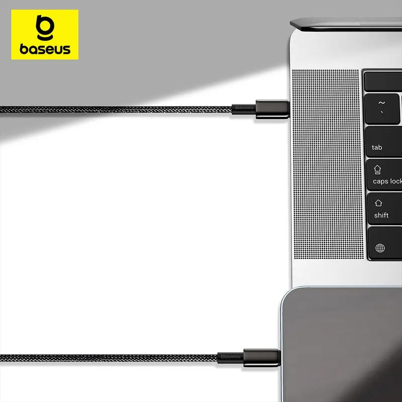 Baseus Tungsten Gold Fast Charging Data Cable Type-C to Type-C 100W 1Meter Black | Kabel Charging Type-C Hitam Wire 6