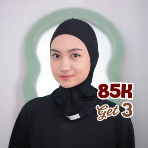 Raya Inner Ciput Ninja Anti Pusing Tiebymin inner  ninja dalaman hijab geser kaos premium kerudung wanita sekolah