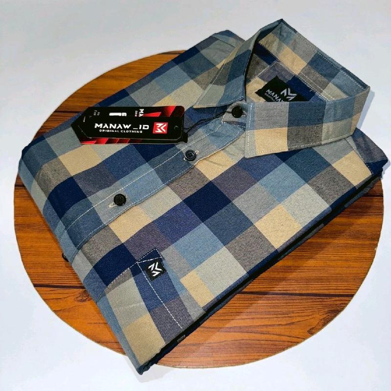 Kemeja Pria Yandet Tangan Pendek Model Terbaru Cowok Motif Kerja Dewasa Katun Distro Surfing Casual Baju - Santai, Panjang, Merah, Jeans, Slim, Hitam, Nyaman, Lembut, Formal, Biru Kotak Hem 1