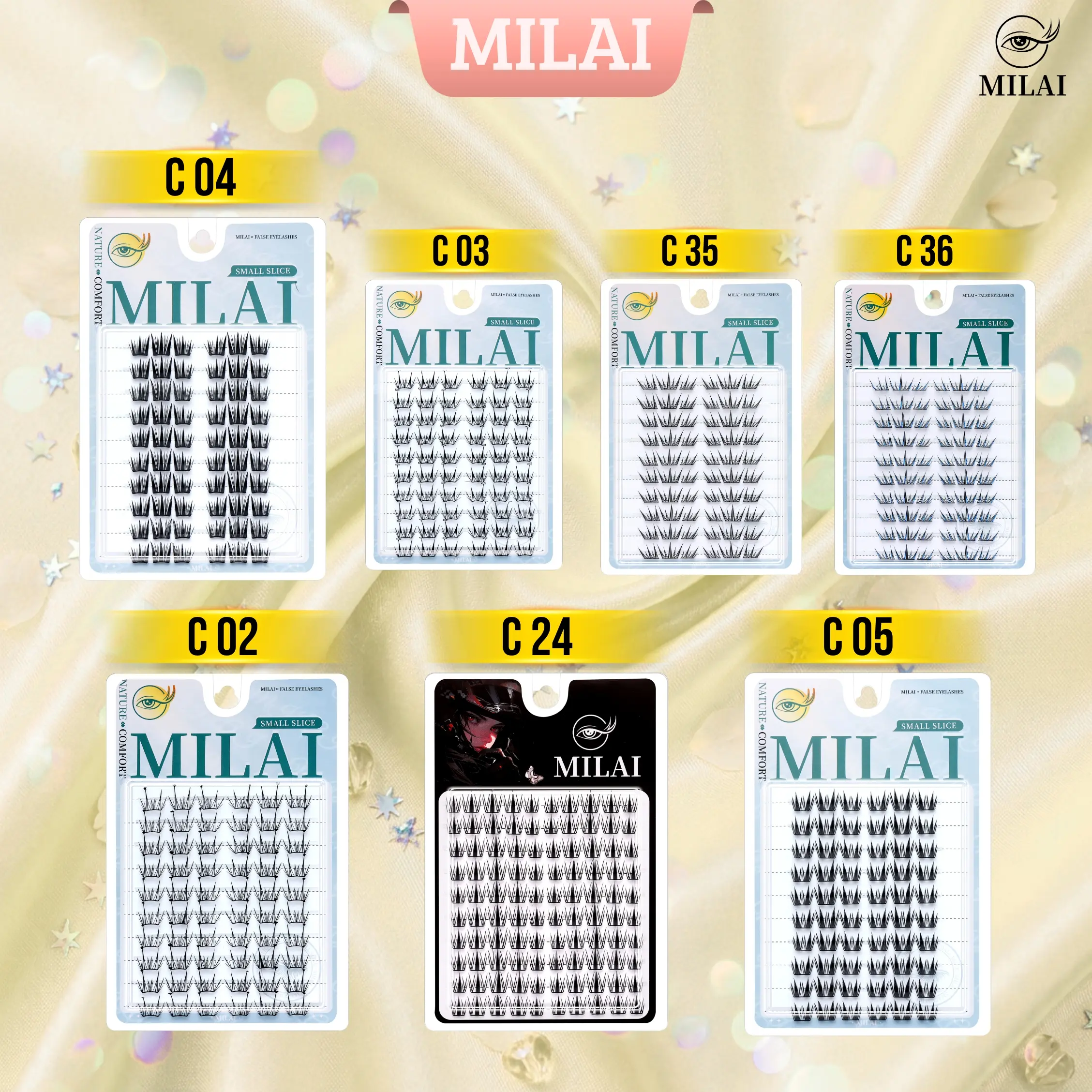 MILAI Bulu Mata Palsu Cosplay Edition - Eyelash Koleksi Tampilan Karakter - Bulumata Lentik Ringan dan Nyaman
