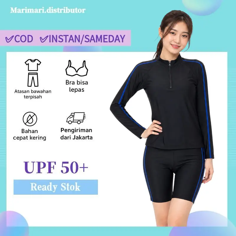 9933 baju renang/baju renang dewasa/baju renang murah/baju renang cewek/baju renang lengan panjang/baju renang wanita