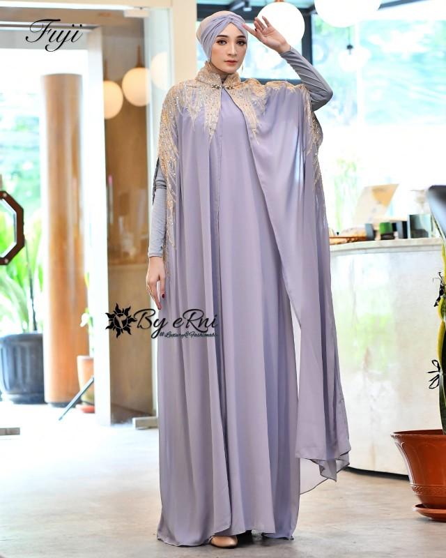 Product Introduction of Kaftan Fuji Set Inner Gamis Bordir Manual Langsung Kain Abaya Muslim Bahan Ceruty Mewah Kaftan Dress   Panjang Payet Pesta Kondangan Dewasa Kaftan Hitam Outer Nyatu Kaftan Raya Abaya Raya 2025 21