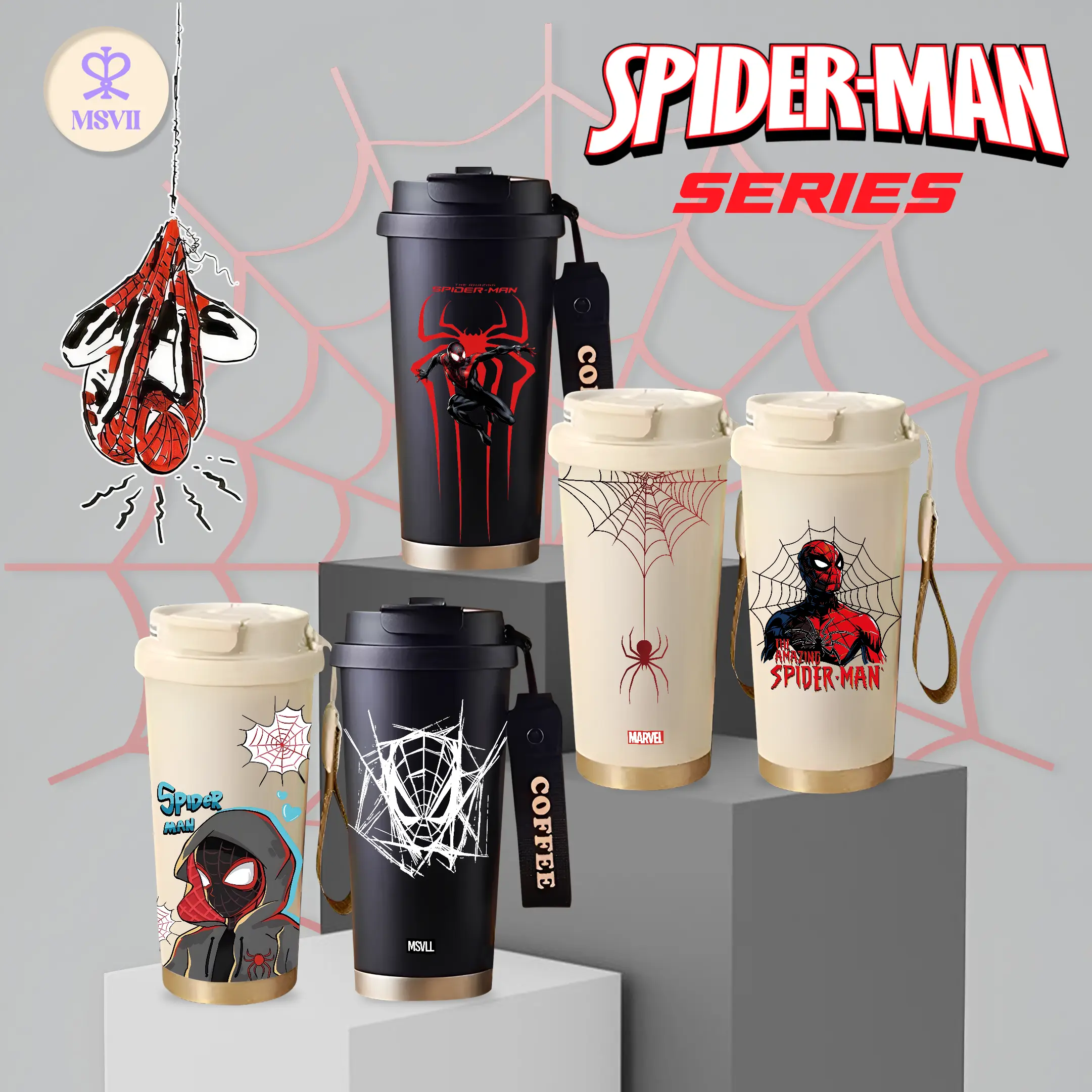 Kolaborasi Cool MSVII (500ml) Ready Stock- Tumbler Kopi Stainless Steel untuk Minuman Panas dan Dingin KAN110