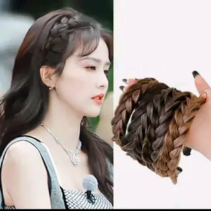 bando kepang rambut sintetis natural size 2cm  + wig bando korean style +bando korea +rambut sintetis