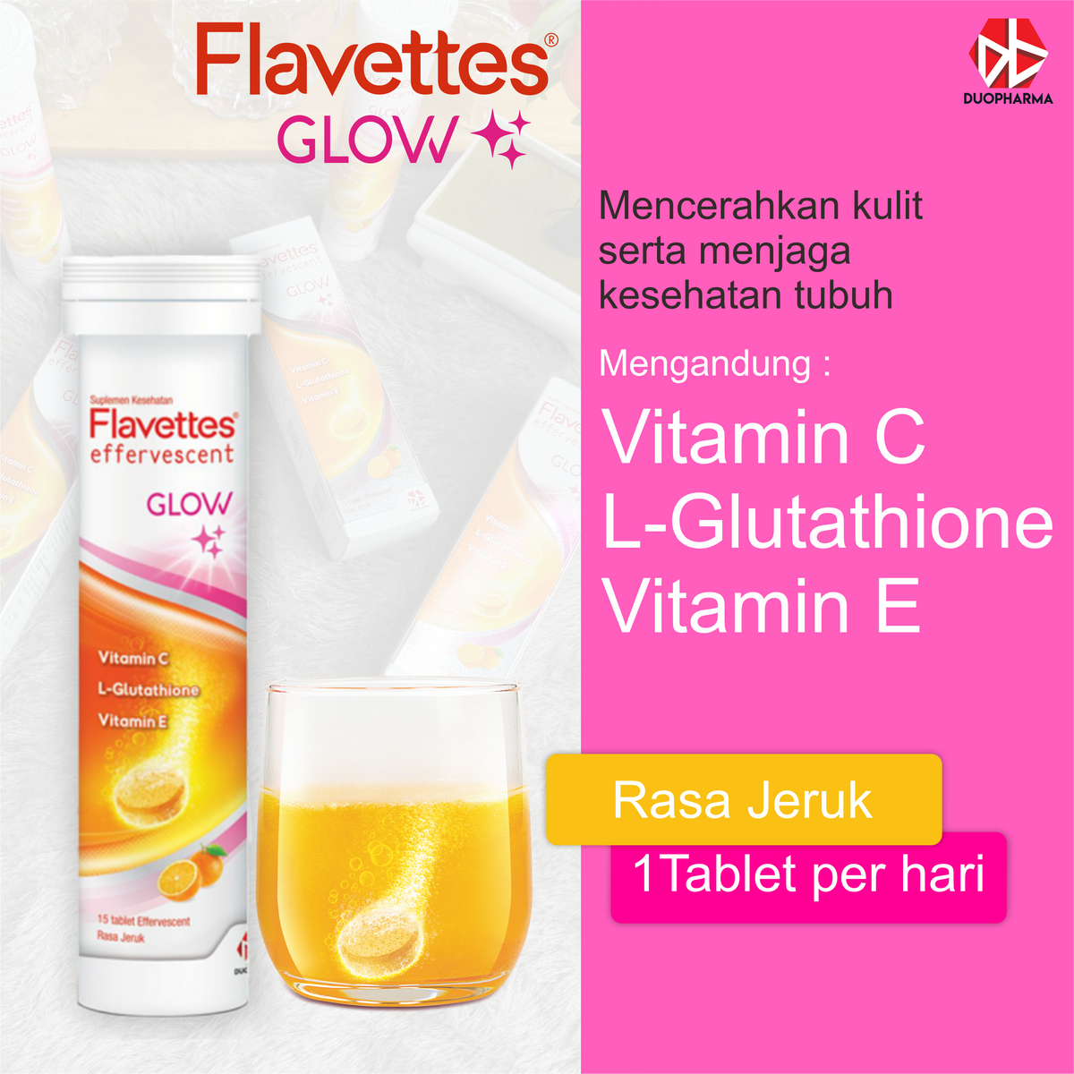 Flavettes Effervescent Glow 15 Tablet