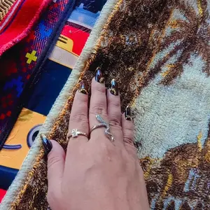 【lingerly】Cincin ular perak dengan kesan premium dan cincin zirkonia yang halus dengan cincin pasangan bergaya ins yang dipersonalisasi Z
