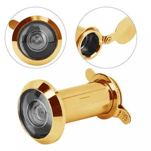 220 Degree Door Peephole Viewer Wide Angle Eye Sight Hole Glass Lens Cat Eye Wooden Door Anti-theft Door Mirror Dia16mm 50-70mm