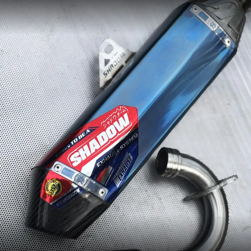 Knalpot CRF150 KLX150 WR155 type POSEIDON BLUE Shadow Exhaust System 2