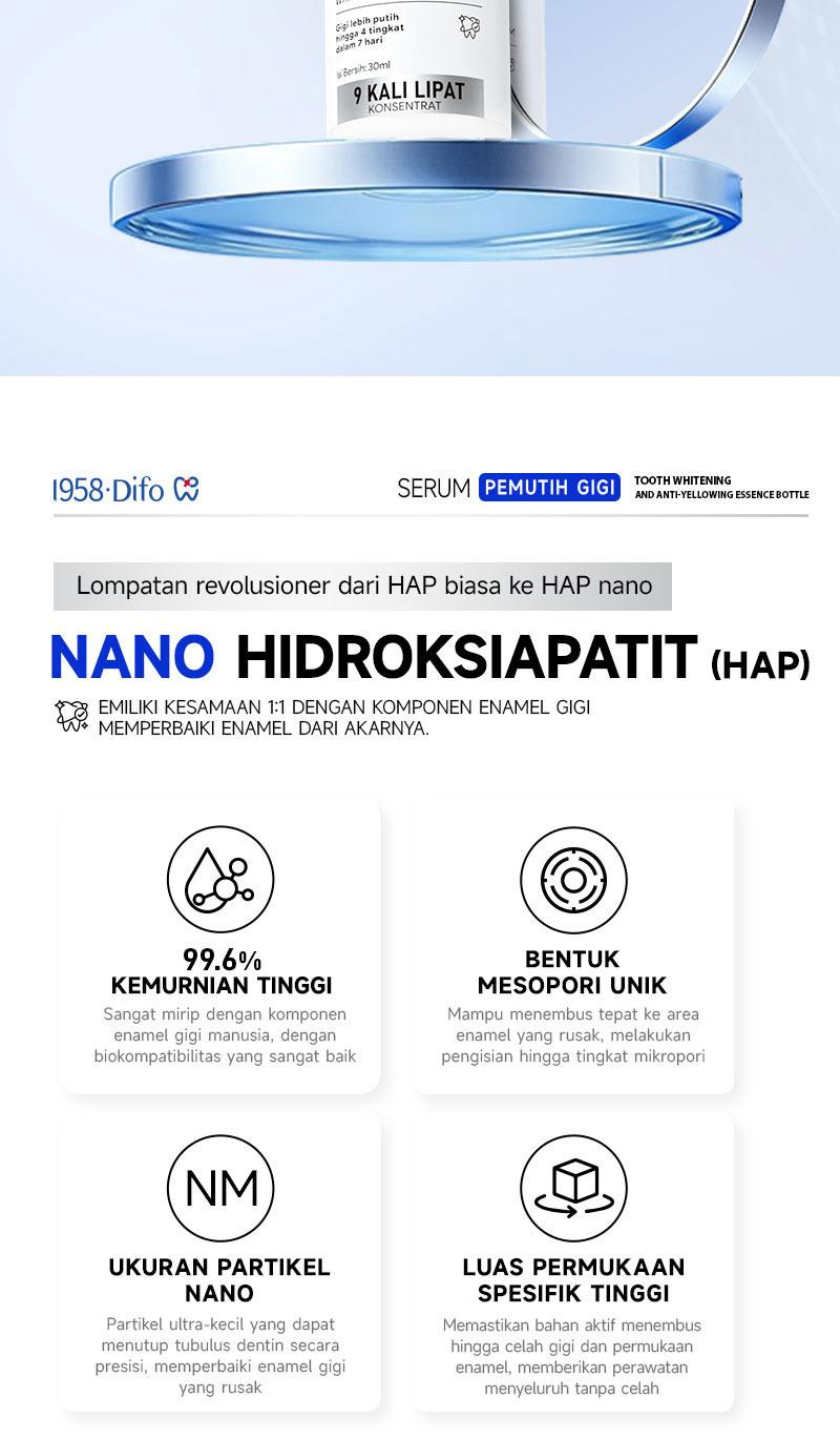 【Diskon 50% – BPOM】1958 Difo Enamel Regeneration Whitening Essence Memperbaiki gigi & mencegah gigi berlubang/ Menghilangkan noda/Mengandung fluoride/Mengurangi sensitivitas gigi/Menjaga kesehatan gusi/ Menyegarkan napas 【Diskon 50% – BPOM】1958 Difo Enamel Regeneration Whitening Essence Memperbaiki gigi & mencegah gigi berlubang/ Menghilangkan noda/Mengandung fluoride/Mengurangi sensitivitas gigi/Menjaga kesehatan gusi/ Menyegarkan napas