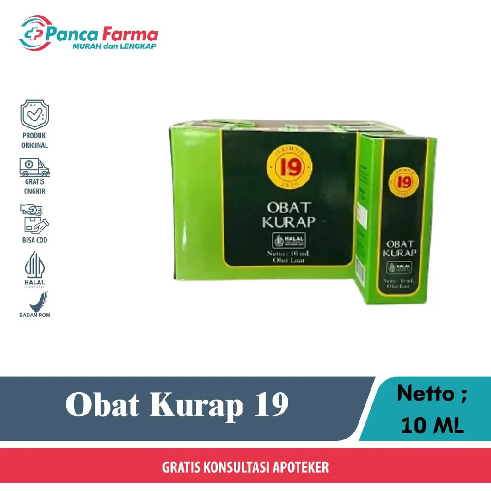 Obat Oles Kurap Cap 19 - Jamur Kulit 10 ML, Untuk Gatal dan Panu -
