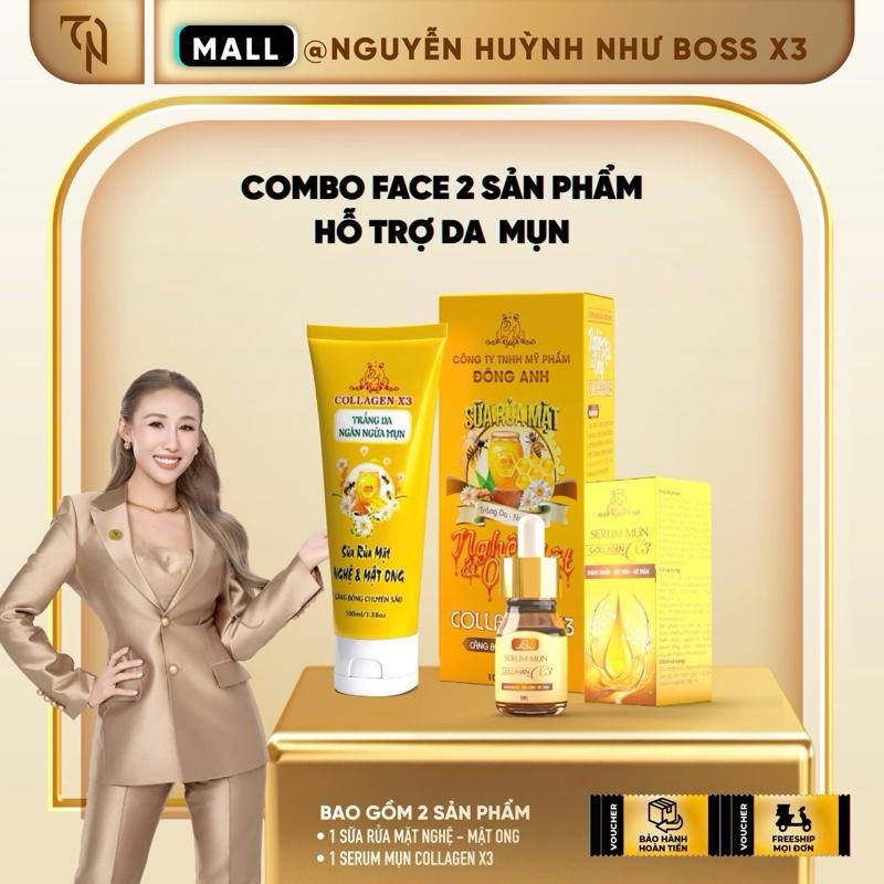 Combo Hỗ Trợ giảm Mụn - Serum Mụn , Sữa Rữa Mặt , Hỗ Trợ Cải Thiện Mụn Bọc, Cám, Đầu Đen, Mụn Viêm  - Mỹ Phẩm Đông Anh
