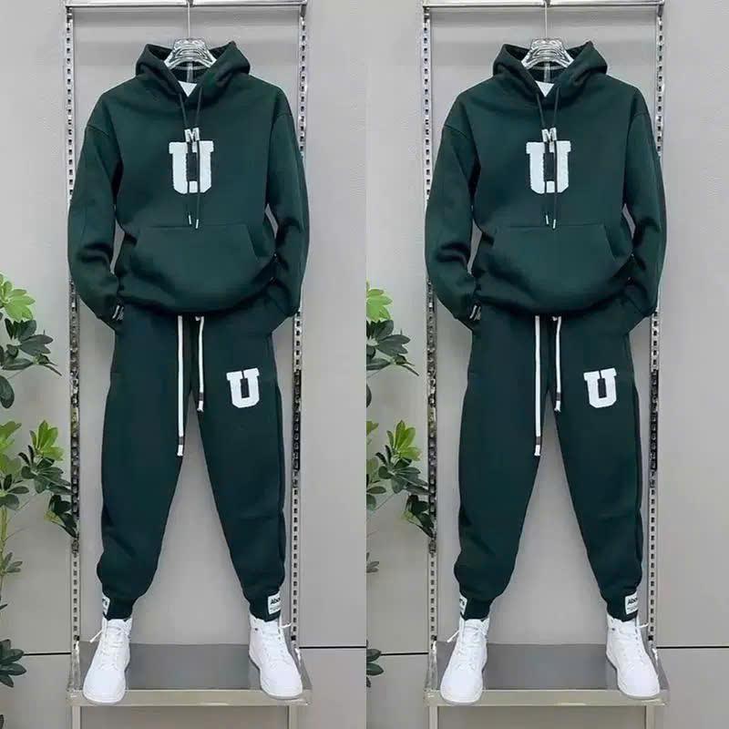 MACCLOTHING L01 Bộ Quần Áo Nỉ Nam Thu Đông Chất Liệu Nỉ Da Cá Dày Dặn Mềm Mịn Họa Tiết Chữ U Thời Trang Trẻ Trung Phong Cách Năng Động Cá Tính Phù Hợp Mặc Đi Chơi Ở Nhà Tập Nhẹ Chất Nỉ Quảng Châu Loại 1