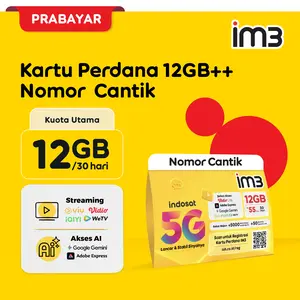 Kartu Perdana Nomor Cantik IM3 12GB 30 Hari