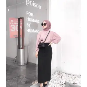 Rok Span Wanita Panjang Scuba Premium  Dewasa Casual