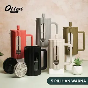 Kaia French Press Coffee Maker 600ml - Otten Coffee Tea Plunger Glass / Alat Seduh Kopi Kopi Manual Gelas Kaca Minimalis Pastel