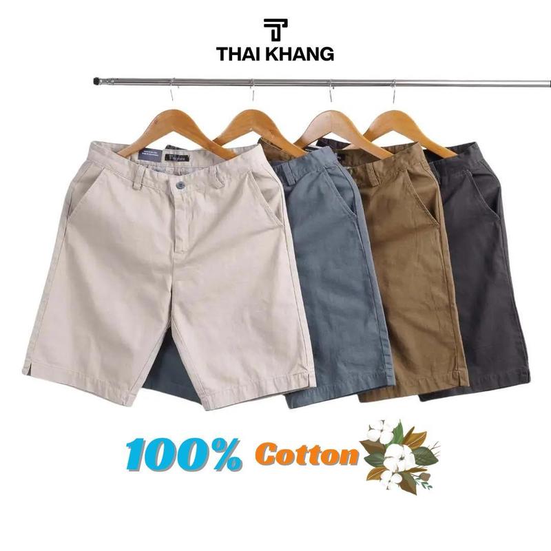 Combo 2 quần short kaki nam THÁI KHANG vải kaki dày mềm mặc mát QUAN01 Quần Menswear Có Túi
