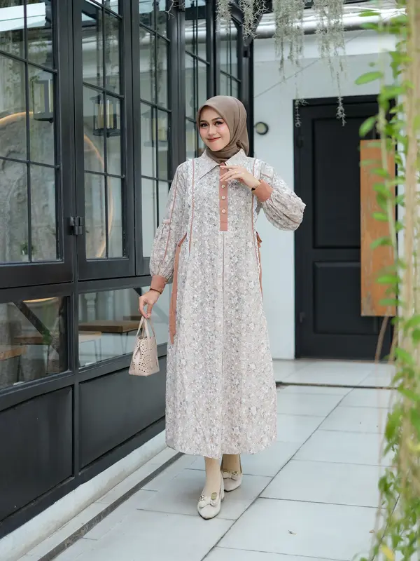 ADINDA & Co- MIDI DRES KATUN BORDIR Gamis Midi terbaru 6