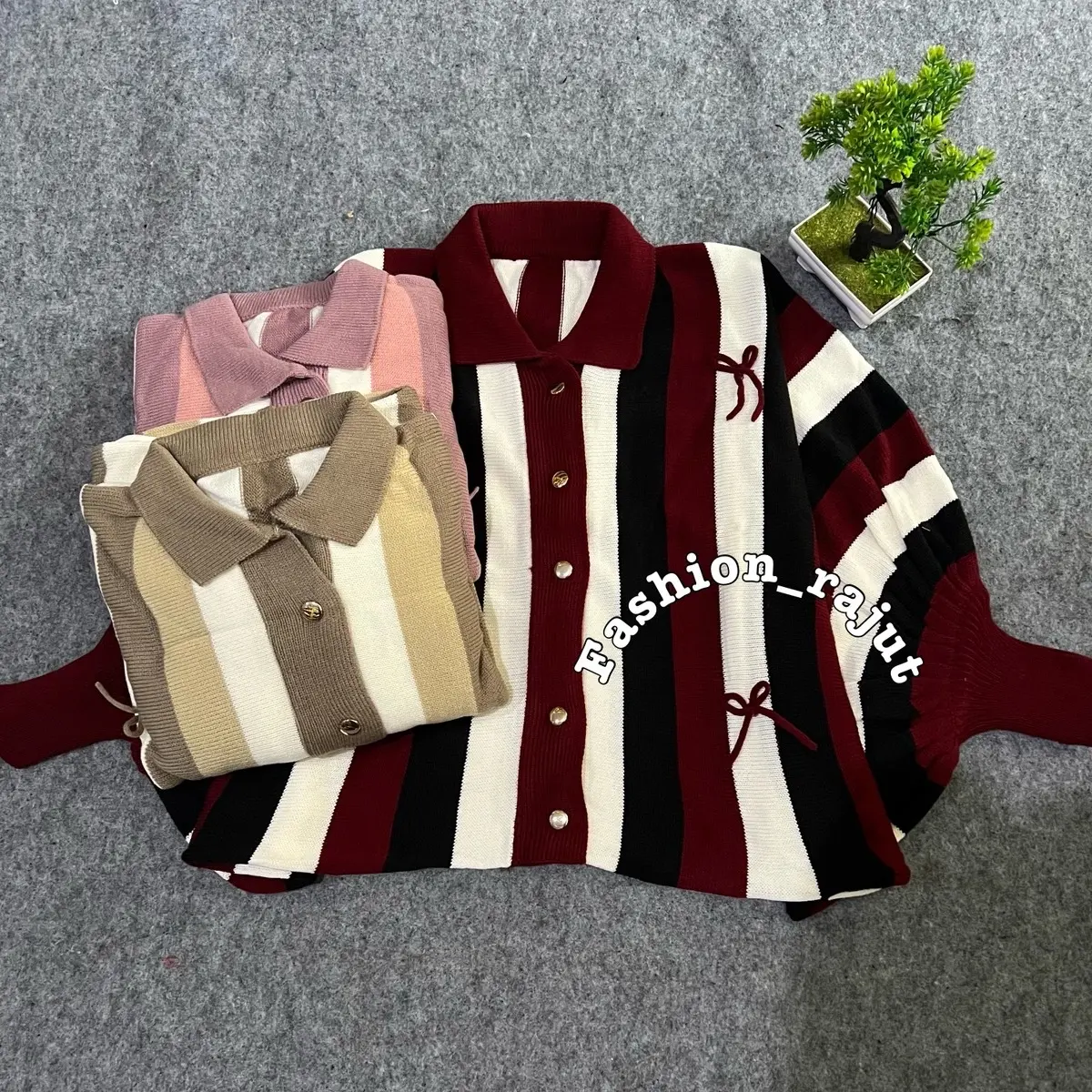 Niha Cardigan Batwing Oversize Wanita Lengan Balon