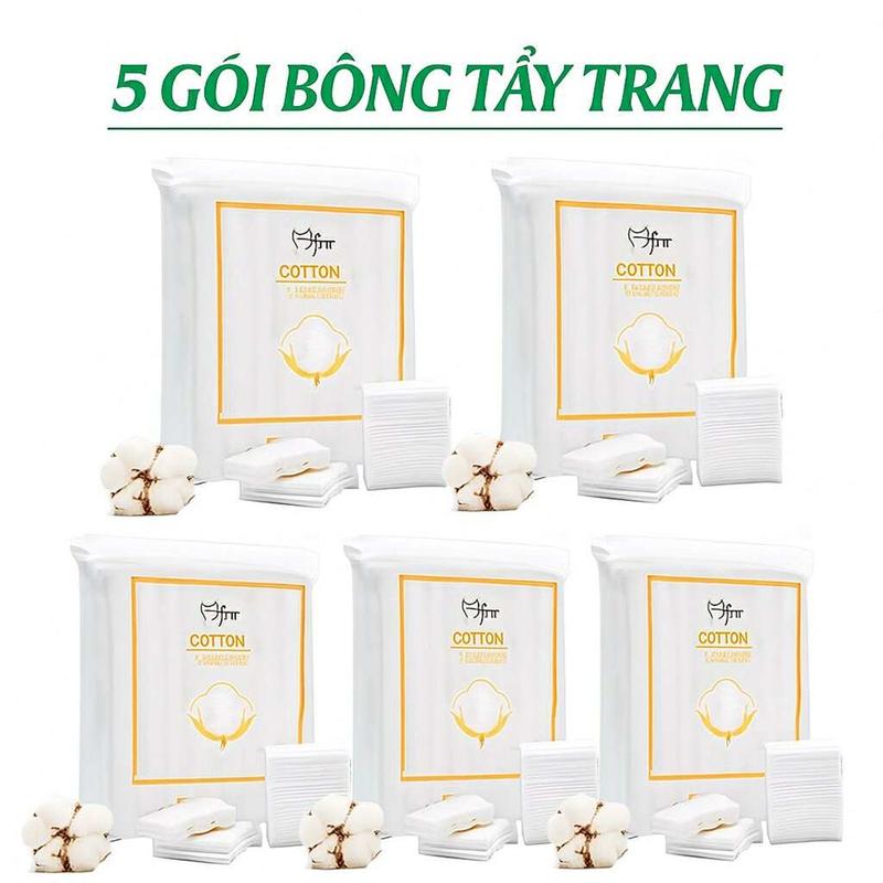 [COMBO 3 Bịch Hoặc 5 Bịch] Bông Tẩy Trang Con Mèo cotton pads mềm mại kháng khuẩn 222 miếng