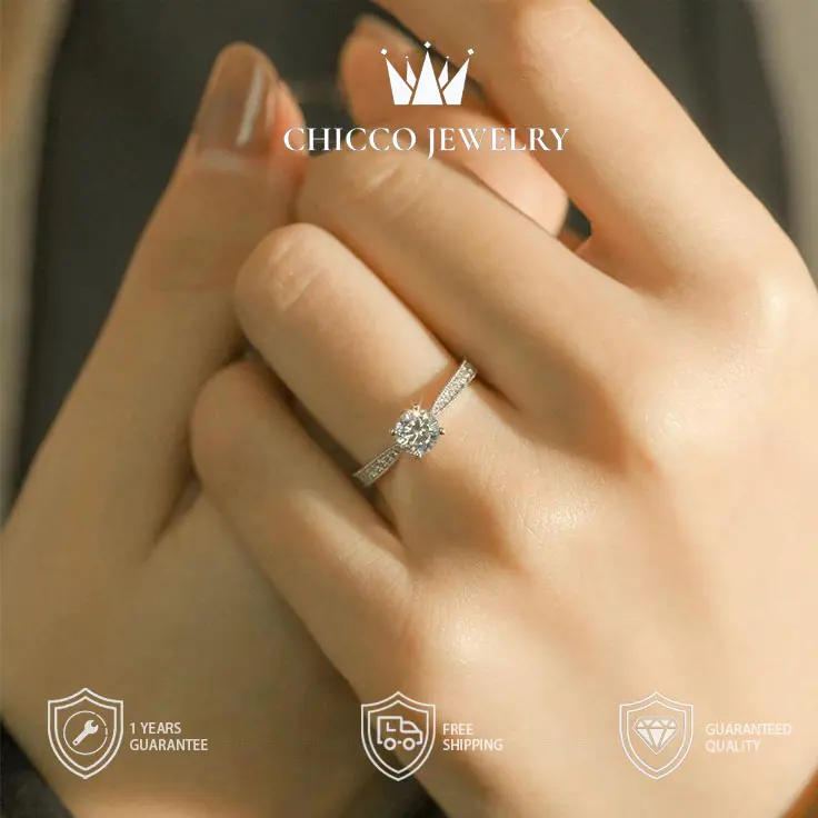 Cincin Wanita Jewellery Ring Kawin Aksesoris Pasangan Cowo Pria Adjustable Berkualitas High Quality Perhiasan Elegan Cantik Mewah 1 Carat Couple Grade VVS1 Garansi 1 Tahun COD 09 1