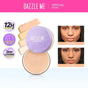 DAZZLE ME Loose Powder Better Than Filter Fixed BPOM Lose 12 Jam Coverage Matte Kulit Halus Tanpa Pori